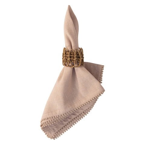 Berry Trim Napkin - Blush