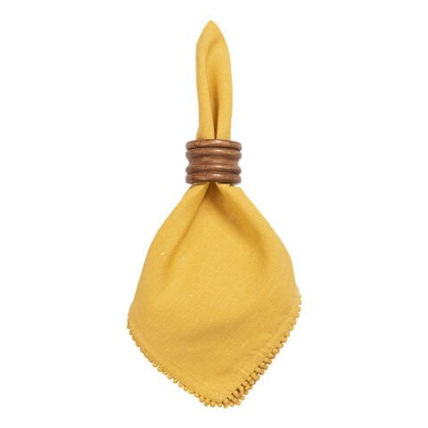 Berry Trim Napkin Set/4 - Saffron