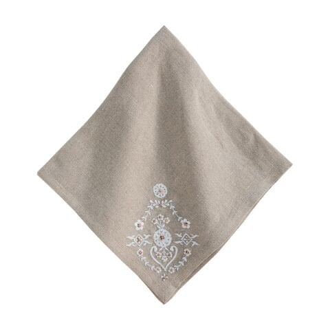 Heidi Embroidered Napkin - Natural