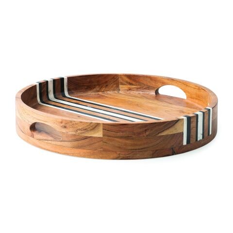 Stonewood Stripe 14'' Round Tray