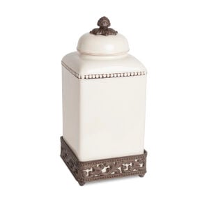 Ceramic Acanthus Canister