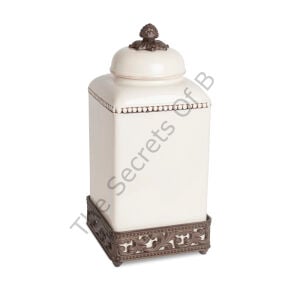 Ceramic Acanthus Canister