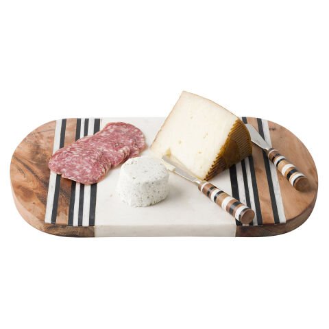 Stonewood Stripe 15'' Serving Board with Spreader
