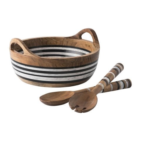 Stonewood Stripe Salad Server Set/2pc