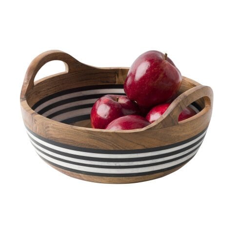 Stonewood Stripe 11'' Round Handled Bowl