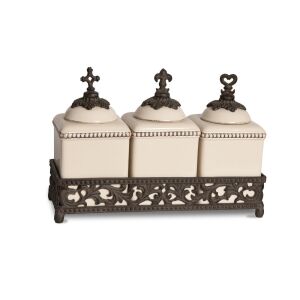 Acanthus Triple Jar Set