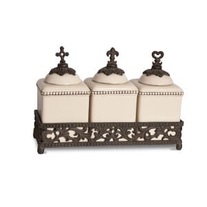 Acanthus Triple Jar Set
