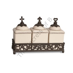 Acanthus Triple Jar Set