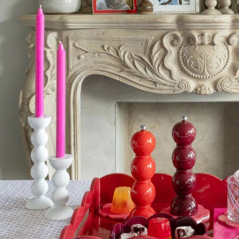 Bobbin White Candle Stick