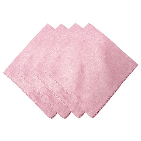 Berry Scallop Napkin Set/4 - Pink