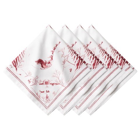 Country Estate Winter Frolic Napkin Set/4 - Ruby