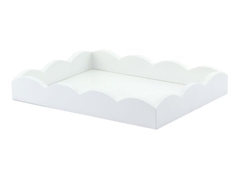 Scalloped Tray White
