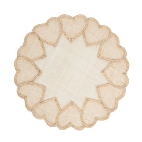 Heart Placemat - Natural