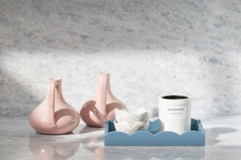 Scalloped Tray Chambray