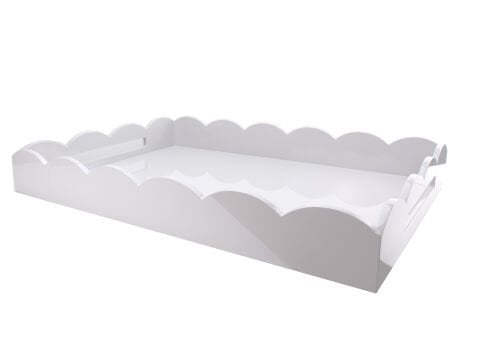 Scalloped Tray White