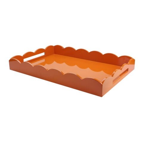 Scalloped Tray Orange