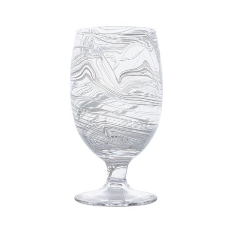 Puro Marbled Goblet - White
