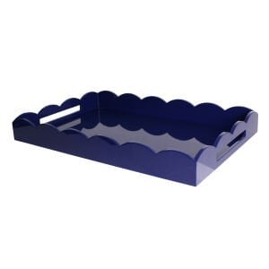 Scalloped Tray Navy