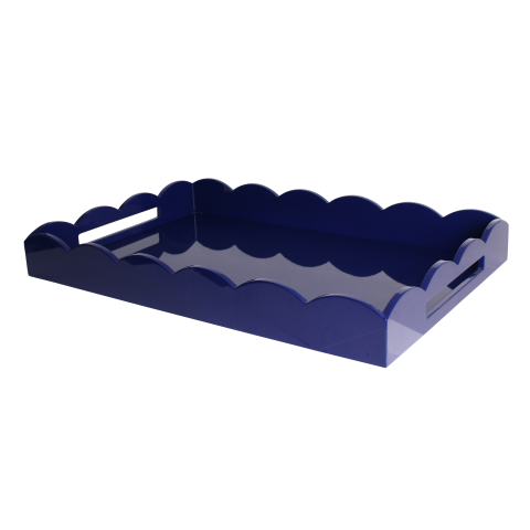Scalloped Tray Navy