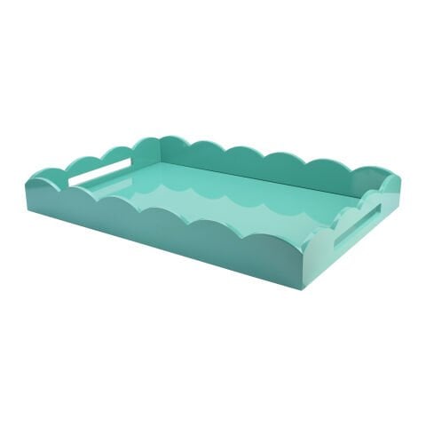 Scalloped Tray Turquoise