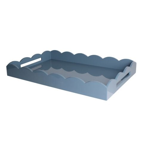 Scalloped Tray Chambray