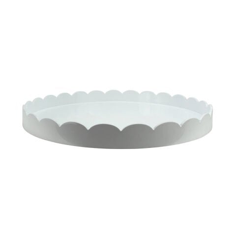 Scalloped Tray White
