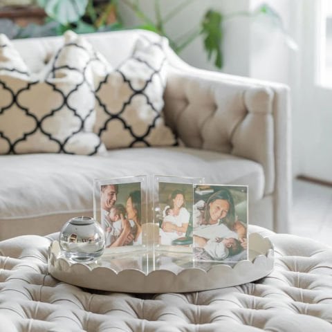 Scalloped Tray Cappuccino
