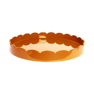 Dalgalı Kenarlı Turuncu Lake Servis Tepsisi