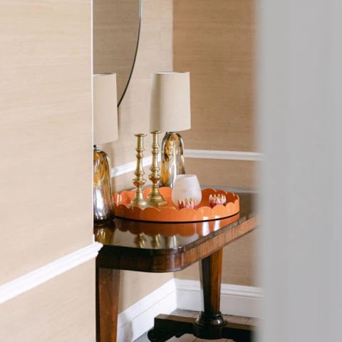 Scalloped Tray Orange