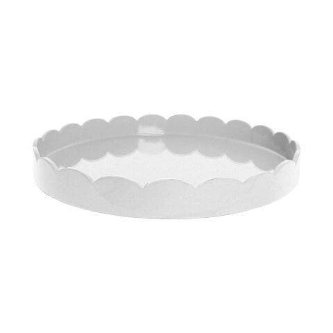 Scalloped Tray White