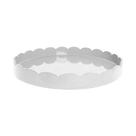 Scalloped Tray White