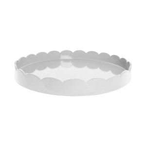 Scalloped Tray White