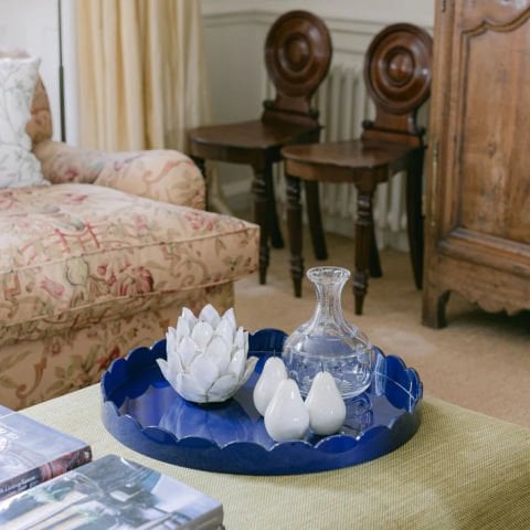 Scalloped Tray Navy