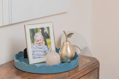 Scalloped Tray Chambray
