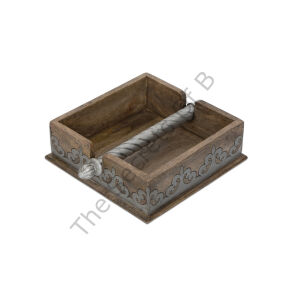 Wood Metal Napkin Holder