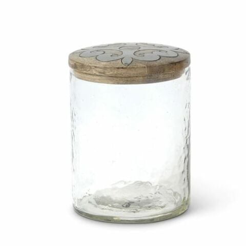 Glass Jar Wood/Metal Lid