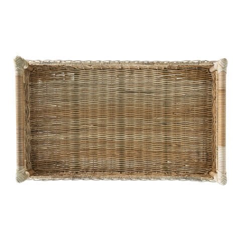 Provence Rattan Bar Cart - Whitewash