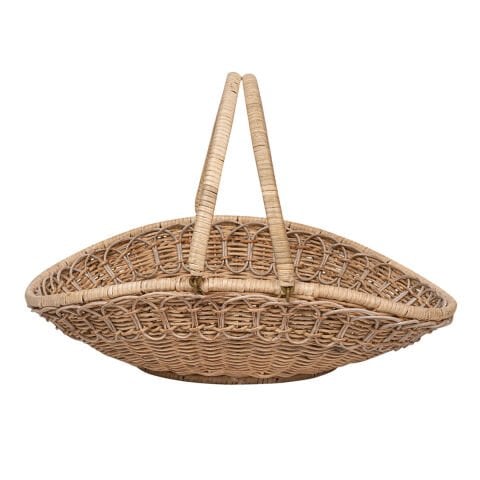 Provence Rattan Gathering Basket - Whitewash