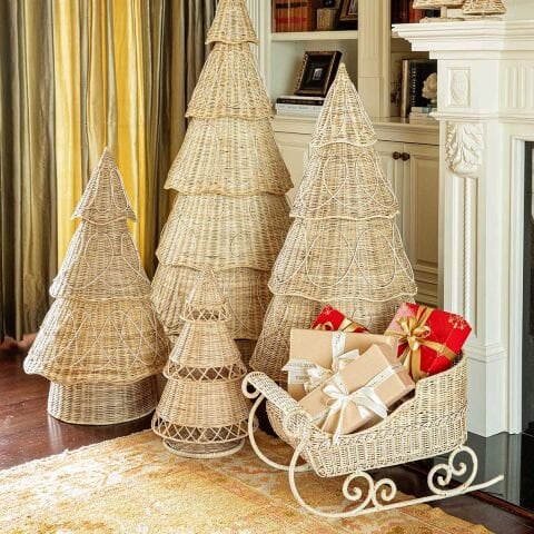 Provence Rattan 16'' Tree - Whitewash
