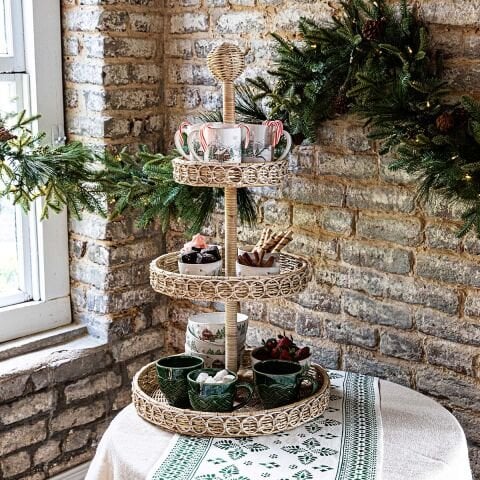 Provence Rattan 3-Tier Shelving Unit - Whitewash