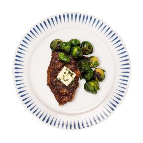 Sitio Stripe Dinner Plate - Delft Blue