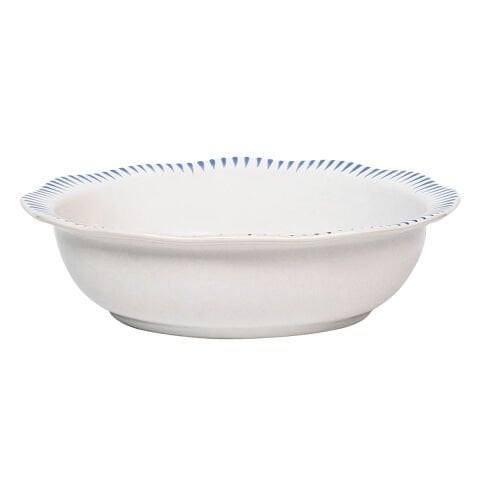 Sitio Stripe 12'' Serving Bowl - Delft Blue