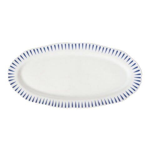 Sitio Stripe 15'' Hostess Tray - Delft Blue