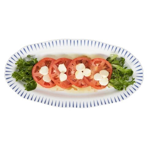 Sitio Stripe 15'' Hostess Tray - Delft Blue