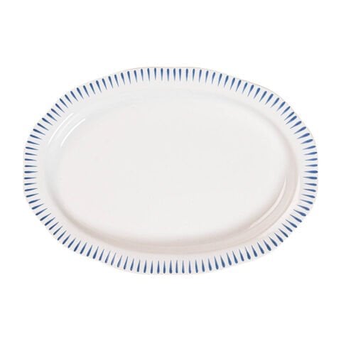 Sitio Stripe 17'' Platter - Delft Blue