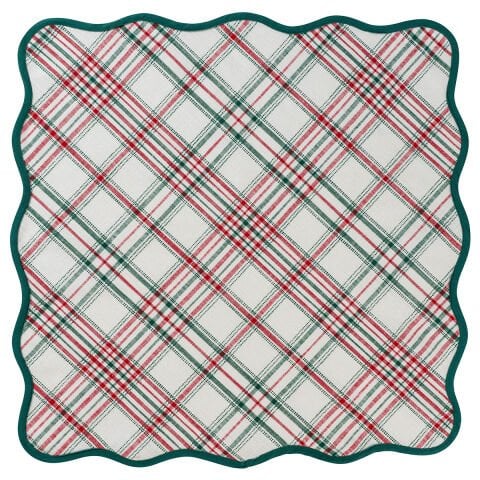 Merry Tartan 52'' Square Tablecloth
