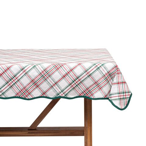 Merry Tartan 52'' Square Tablecloth