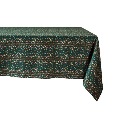 Klara 60'' x 120'' Tablecloth - Evergreen