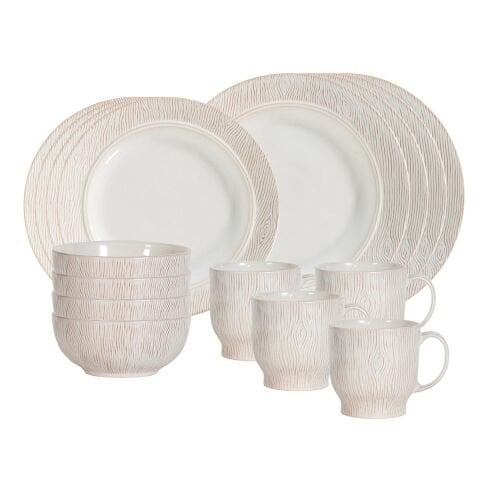 Blenheim Oak 16pc Place Setting - Whitewash (BK01/10, BK02/10, BK07/10, BK06/10)