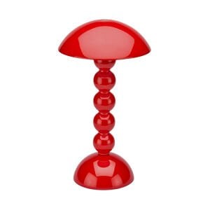 Red Lacquer Rechargeable Bobbin LED Lamp